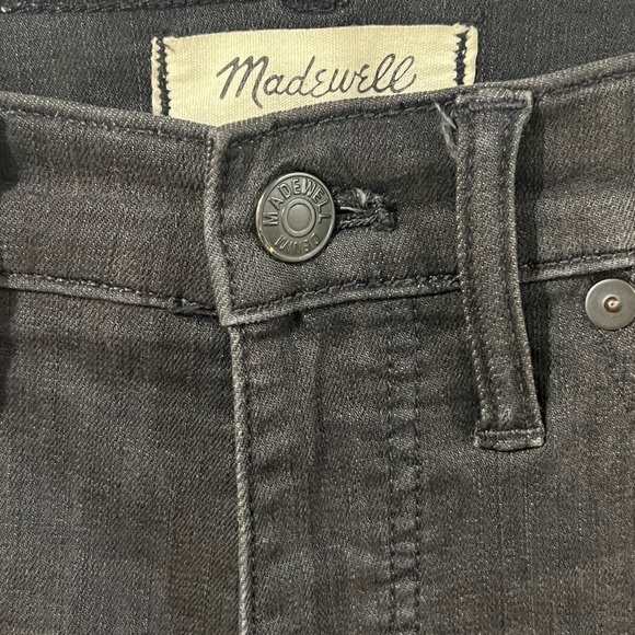 Women’s US 27 Madewell Washed Black 9” High-Rise Skinny Distressed Denim Jeans - Picture 7 of 16